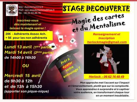 Jeune public - Stage découverte "Magie des cartes et du Mentalisme"