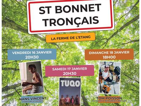 3 soirées concerts à Saint-Bonnet-Tronçais