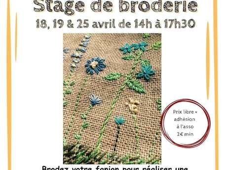 Stage de broderie à la Nacelle
