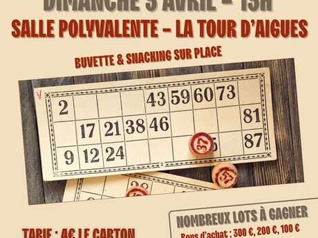 Loto du Comité des Fêtes à La Tour d'Aigues
