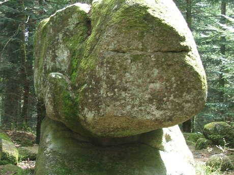 La pierre branlante et les rochers à cupules