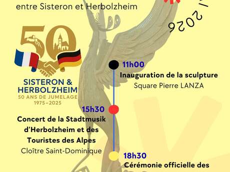 50 ans du jumelage Herbolzheim - Sisteron : cérémonie officielle