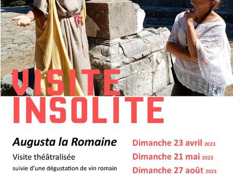 Unusual visits costumed "Augusta la Romaine"