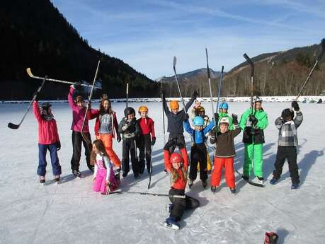 Skating rink on the Lake les Plagnes