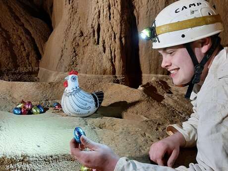 Chasse aux oeufs au coeur de la grotte de Trabuc