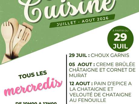 Ateliers de cuisine à la Maison de la Châtaigne