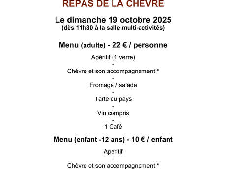 Repas de la chèvre