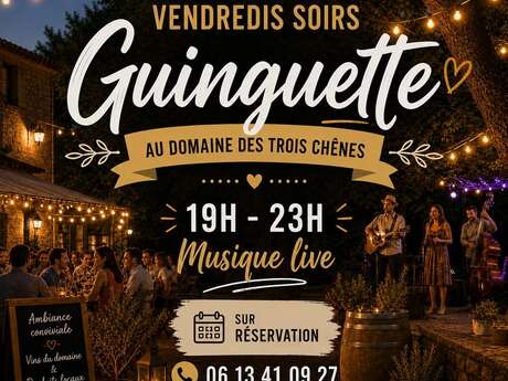 Guinguette-Abende in der Domaine des Trois Chênes
