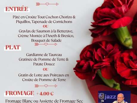 Menu de la Saint-Valentin - Auberge du Suran