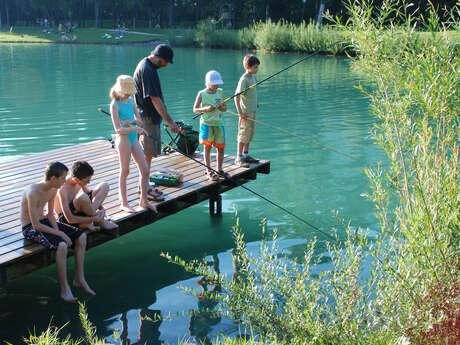 Pêche à la truite au lac Bleu