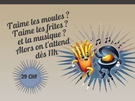 Moules, frites, musique live au Catogne