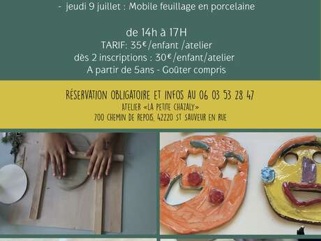 Ateliers poterie pour enfant