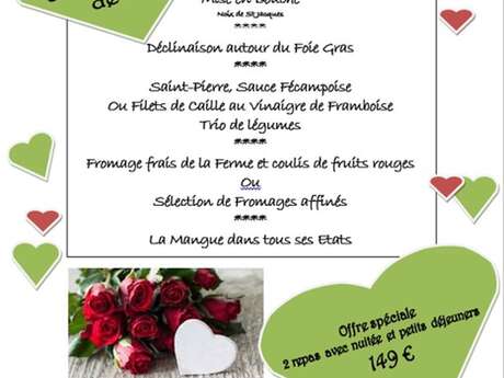 Menu spécial Saint-Valentin à La Barollière