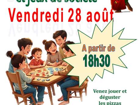 Pizza party et Jeux de société