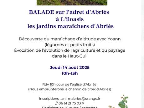 Balade aux jardins maraîchers d'Abriès