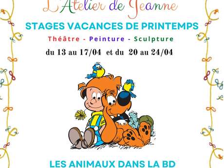 Stages durant les vacances de printemps à l'Atelier de Jeanne