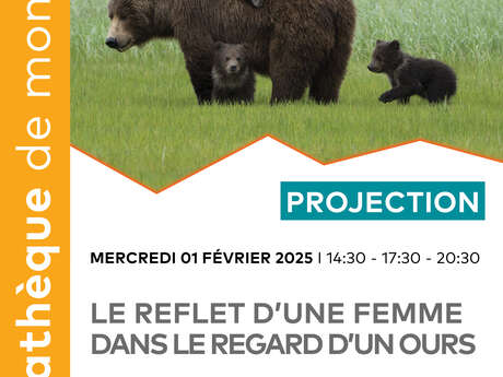 Projection avec invités - Le reflet d'une femme dans le regard d'un ours