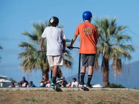 The Fabrice-Harbulot Skatepark and Pump Track in Sainte-Marie.