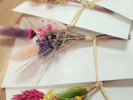 Atelier 3 cartes postales fleuries