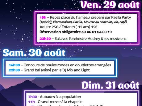 Fête patronale du hameau de Douans