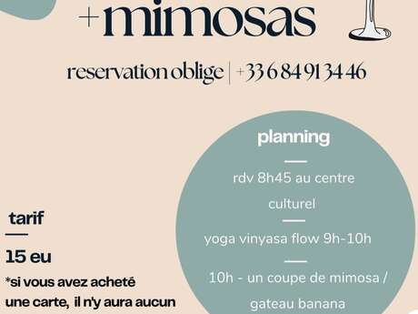 Yoga vinyasa & mimosas