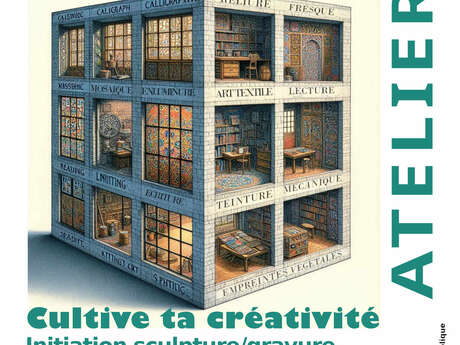 Atelier cultive ta créa avec sculpture et gravure