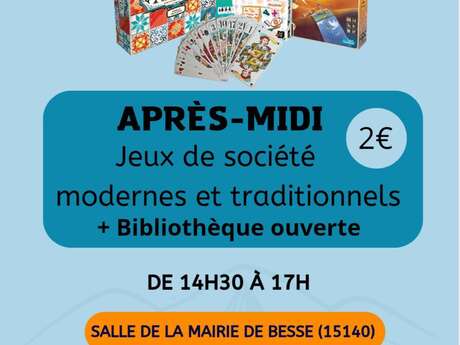 Après-midi jeux de société modernes et traditionnels