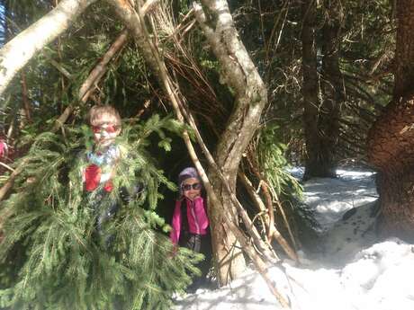 Cabin-building outing