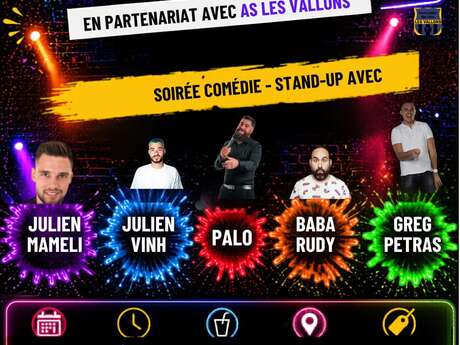 Soirée comédie stand up : Julien Vinh, Palo, Greg Petras, Baba Rudy,  Julien Mameli
