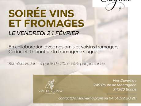 Soirée Vins et fromages