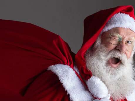 Chariot musical de Noël avec lutin, Père Noël et mascottes