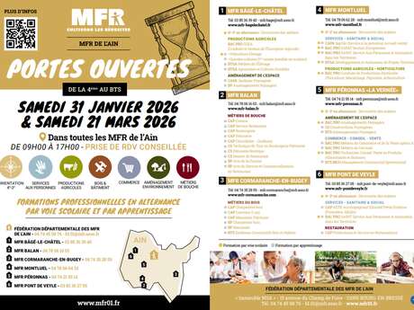 Journées Portes Ouvertes - MFR de l'Ain