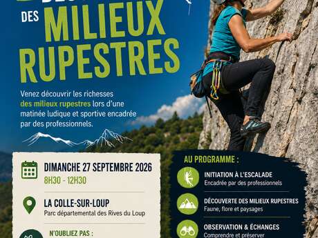 Initiation à la verticalité et découverte des milieux rupestres