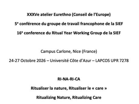 Colloque "Ritualiser la nature, ritualise le "Care"