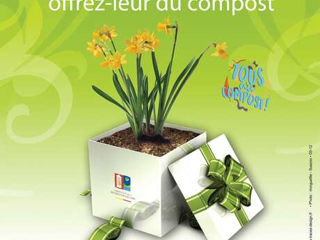 Distribution gratuite de compost en déchetterie