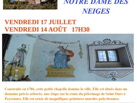 Visite du pays Guillestrin - Chapelle Saint Ours Notre Dame des neiges