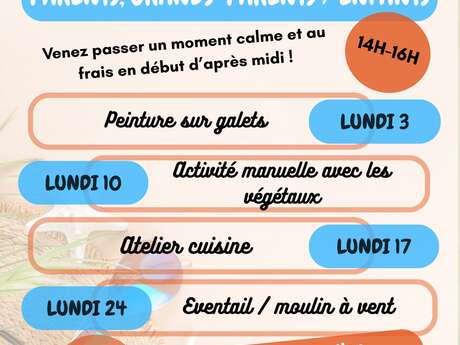 Ateliers du lundi - août 2026