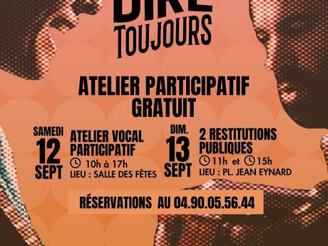 Atelier participatif "Jamais dire toujours"