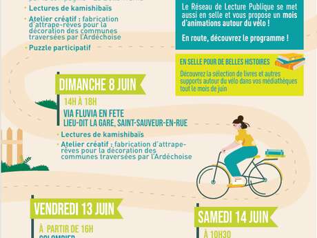 A bicyclette dans les médiathèques des Monts du Pilat