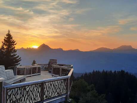 Balade coucher de soleil sur le Mont blanc et pique-nique