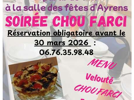 Soirée chou farci à Ayrens