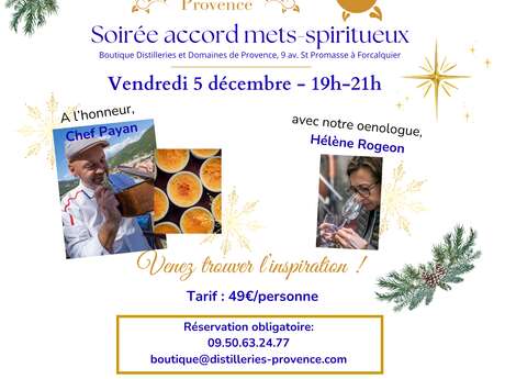 Soirée accords mets-spiritueux