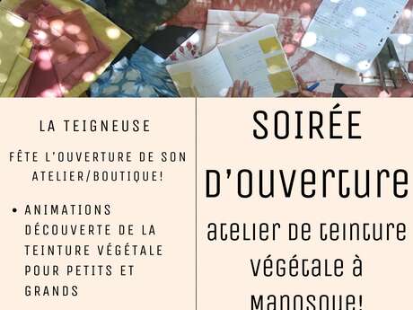 Soirée d'ouverture : atelier de teinture végétale la teigneuse