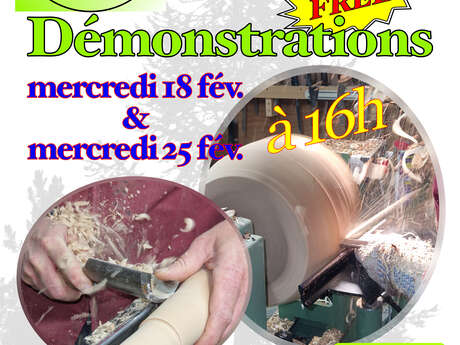 Démonstrations Gratuites Tournage sur bois et Gravure laser