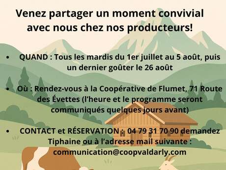 Goûter champêtre à la Coopérative fruitière du Val d'Arly