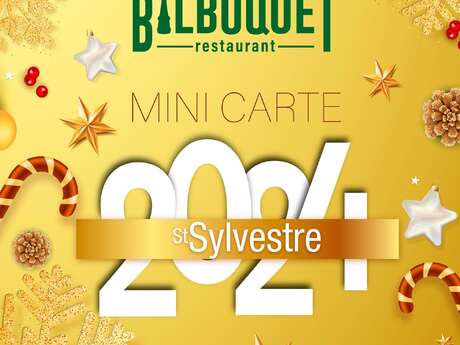 Mini carte de la St Sylvestre - Bilboquet Plage