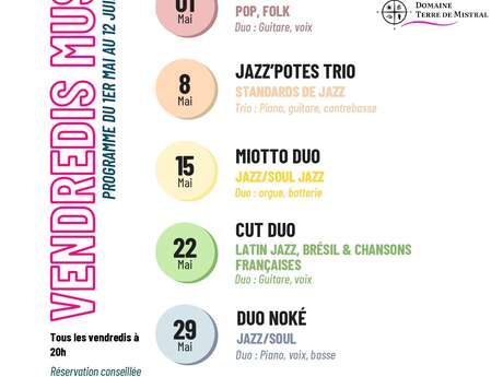 Vendredis musicaux au Domaine Terre de Mistral