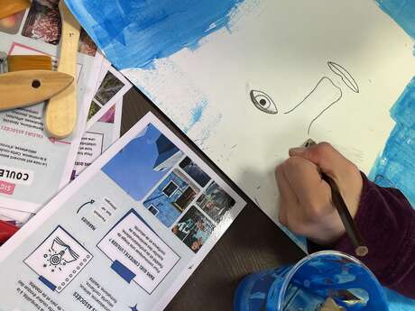 Atelier création d'affiches au Musée de la Résistance