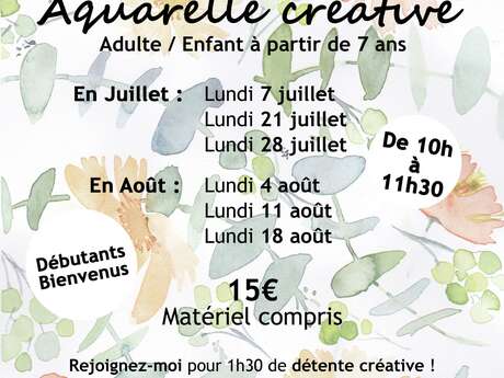 Atelier d'aquarelle créative