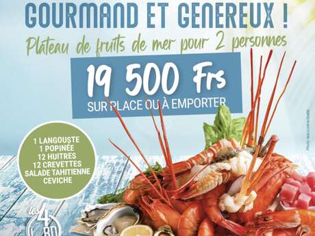 Plateau de fruits de mer des 4 de la BD